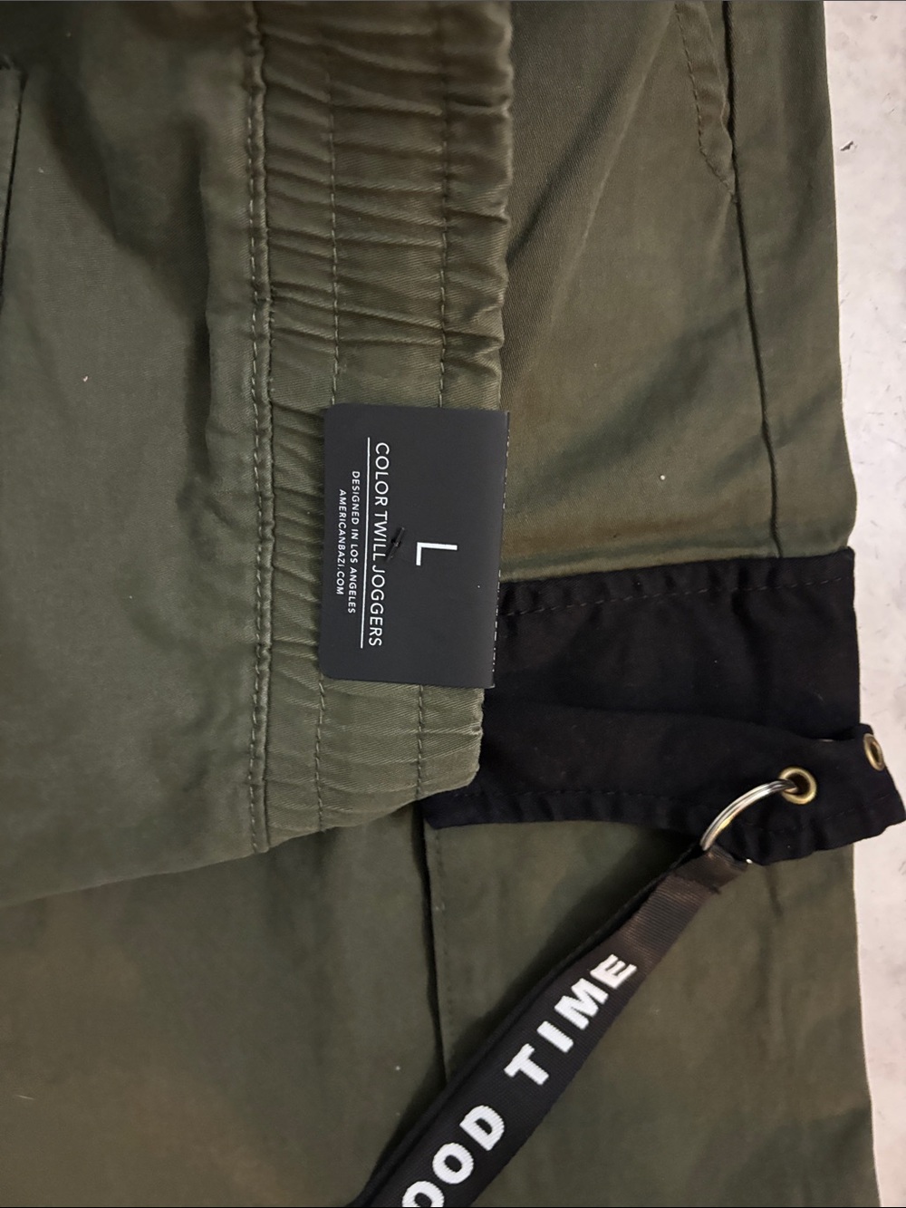 Men's Olive Green Cargo Jogger Cargo Sweat Pants - Utility Style - Picture 4 of 10